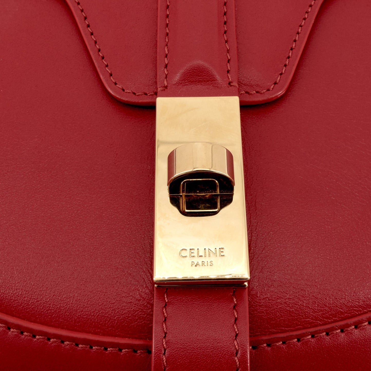 CELINE Besace 16 Small Satinated Leather Bag