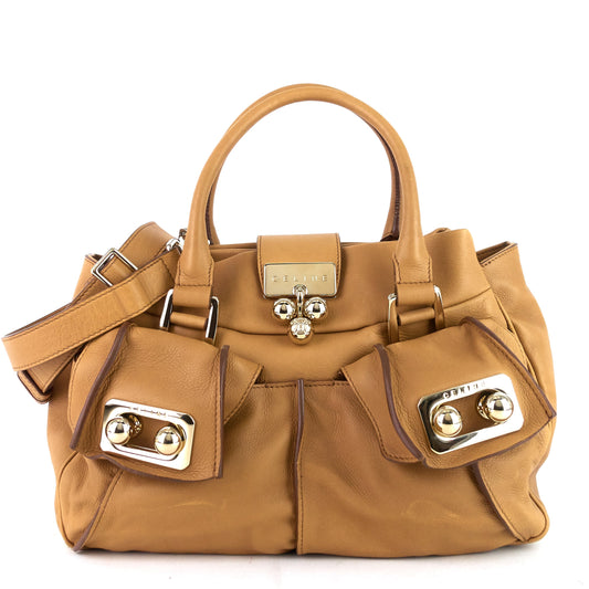 CELINE Ball Lock Leather  Bag