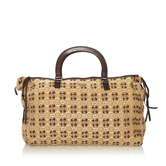 Prada Bow Cloquet Handle Bag (SHG-34878)