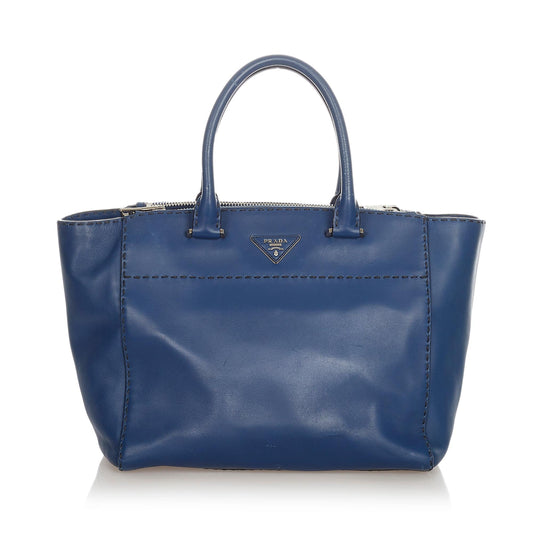 Prada Caflskin Stitched Tote Bag (SHG-31935)