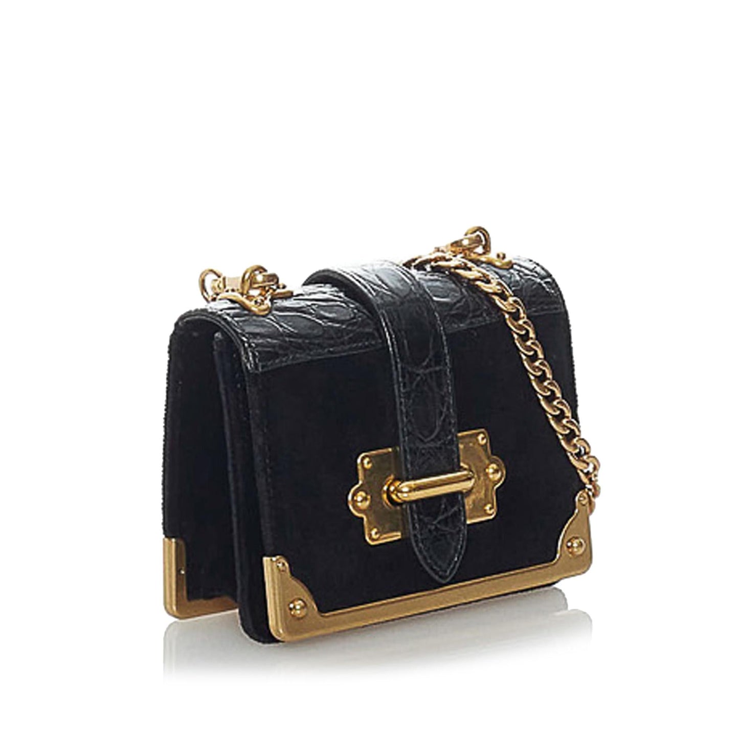 Prada Cahier Leather Crossbody Bag (SHG-30504)