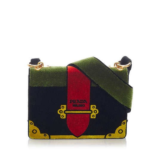 Prada Cahier Trompe Loeil Crossbody Bag (SHG-33563)