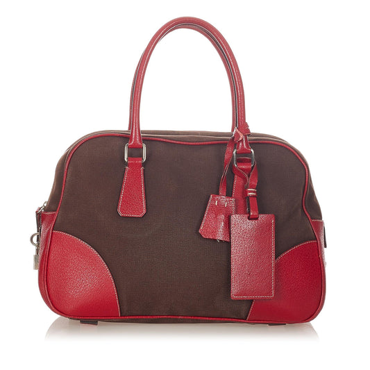Prada Canapa Bauletto Handbag (SHG-22114)