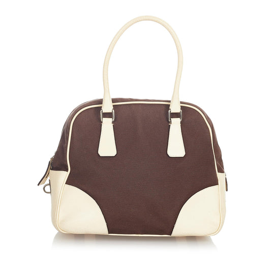 Prada Canapa Bauletto Handbag (SHG-33661)
