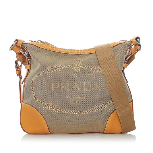 Prada Canapa Canvas Crossbody Bag (SHG-30573)