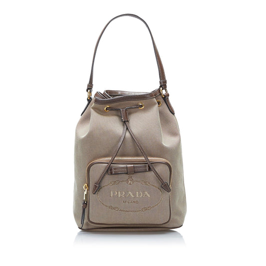 Prada Canapa Logo Bucket (SHG-QmKwnB)