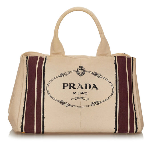 Prada Canapa Logo Canvas Handbag (SHG-28328)