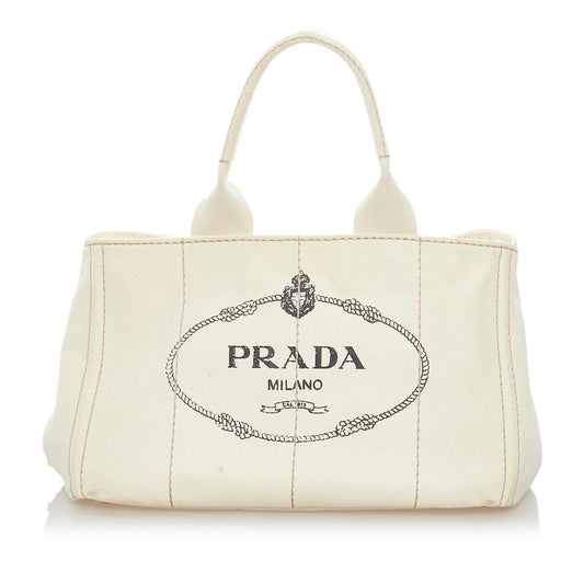 Prada Canapa Logo Canvas Handbag (SHG-32927)