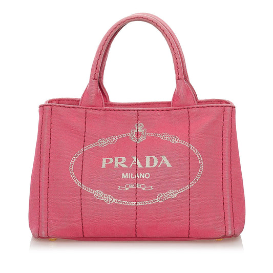 Prada Canapa Logo Canvas Satchel (SHG-5s2jod)