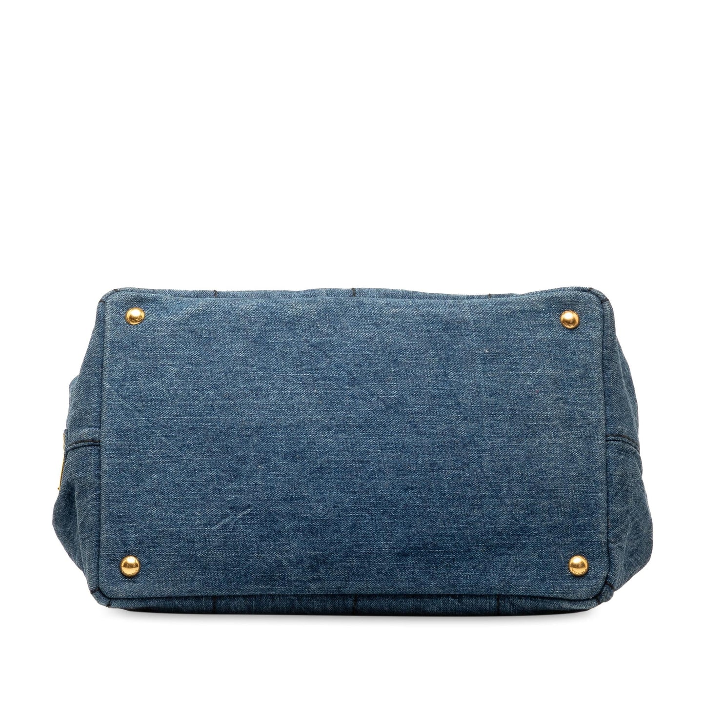 Prada Canapa Logo Denim Satchel (SHG-EImZ7i)