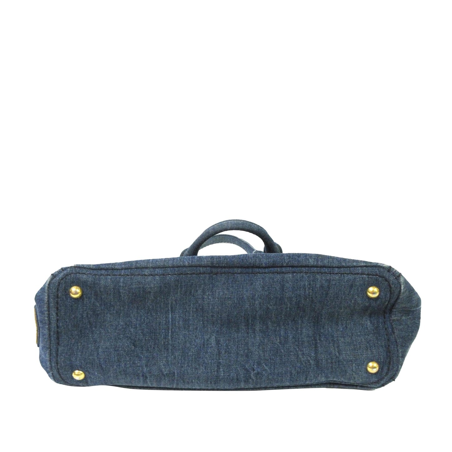 Prada Canapa Logo Denim Satchel (SHG-95fGVv)