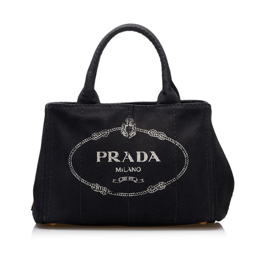 Prada Canapa Logo Handbag (SHG-dWahKa)