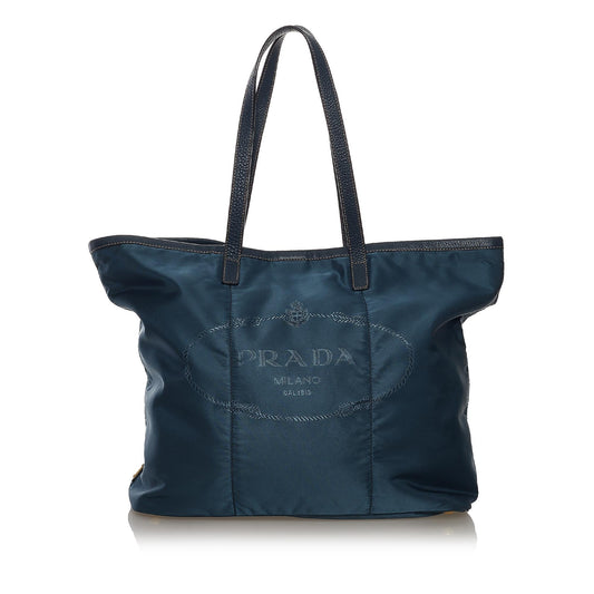 Prada Canapa Logo Nylon Tote Bag (SHG-34083)