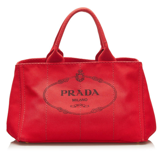 Prada Canapa Logo Satchel (SHG-35097)