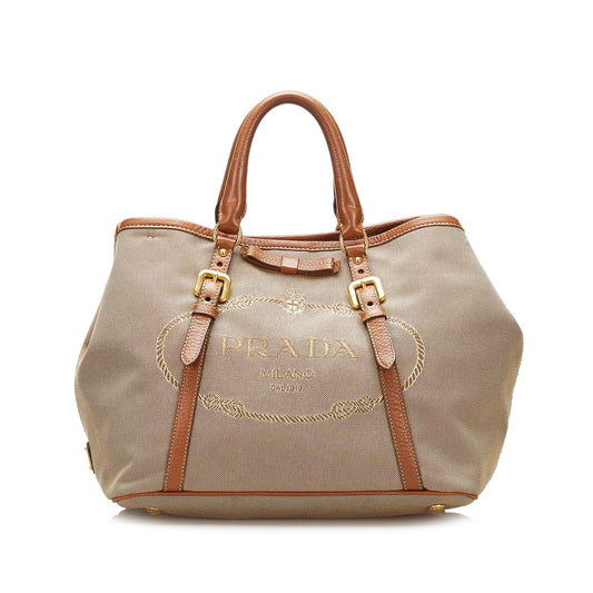 Prada Canapa Logo Satchel (SHG-35534)