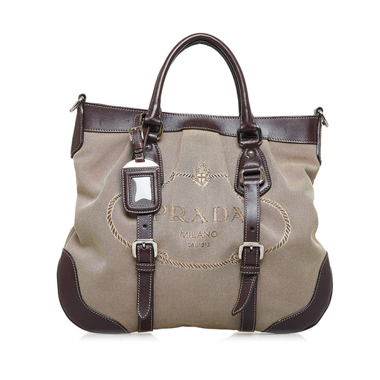 Prada Canapa Logo Satchel (SHG-510HHP)
