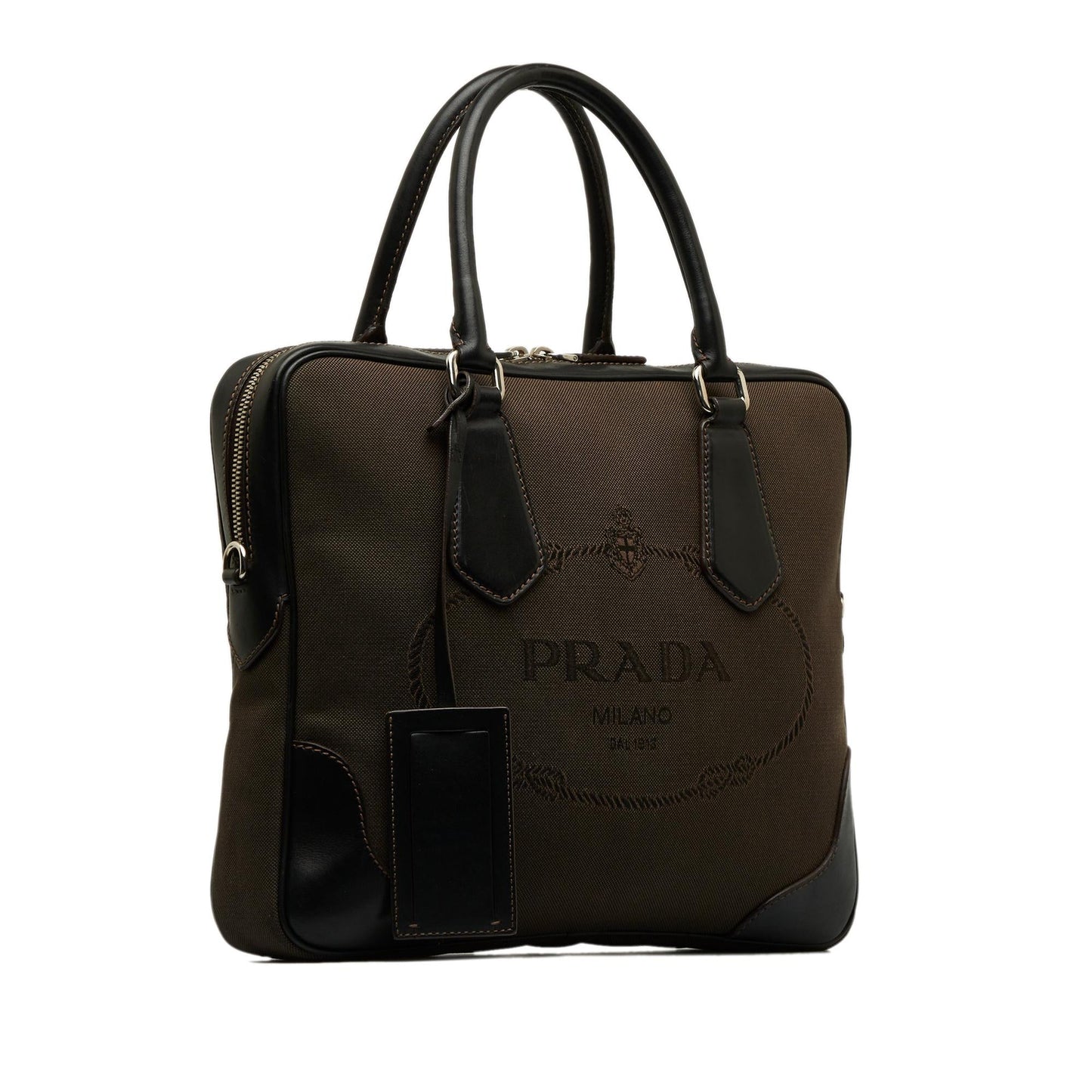 Prada Canapa Logo Satchel (SHG-b8U3kh)