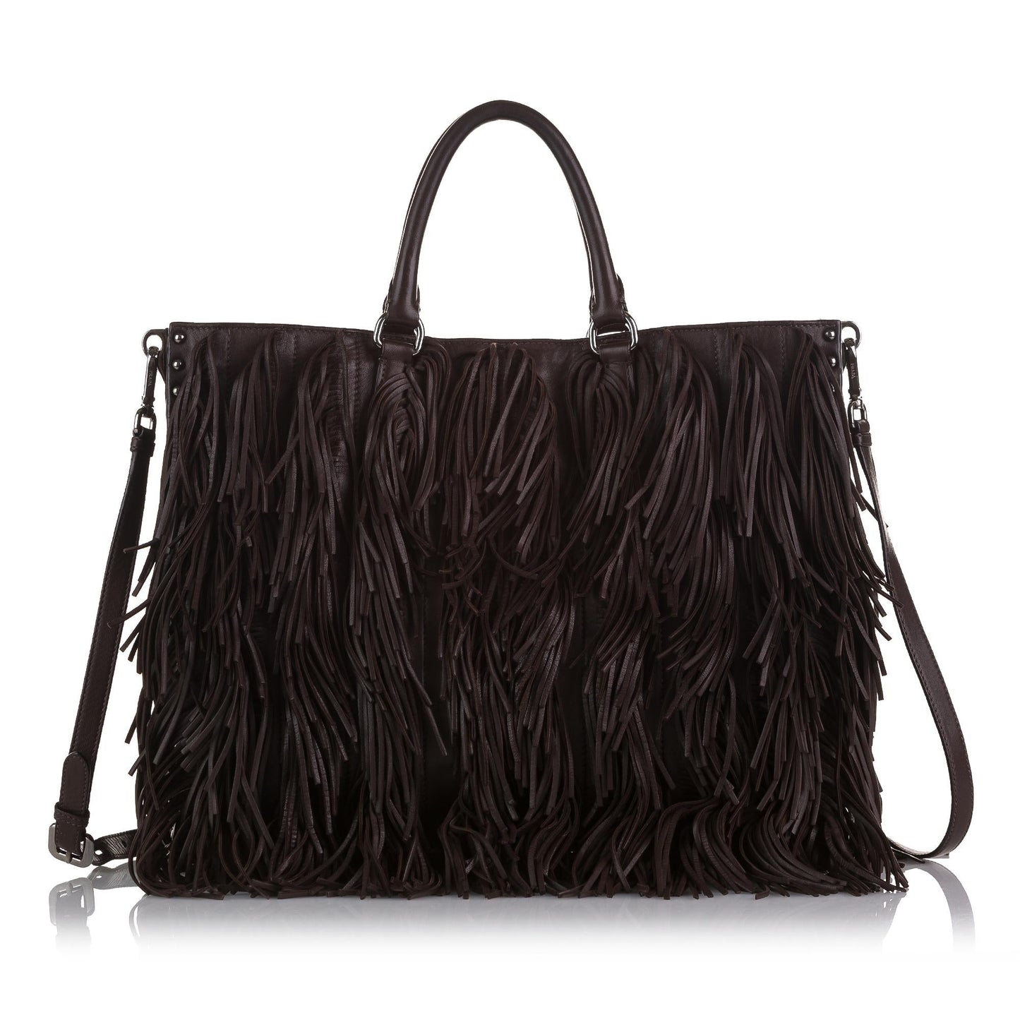 Prada Nappa Fringe Satchel (SHG-cqu8wr)