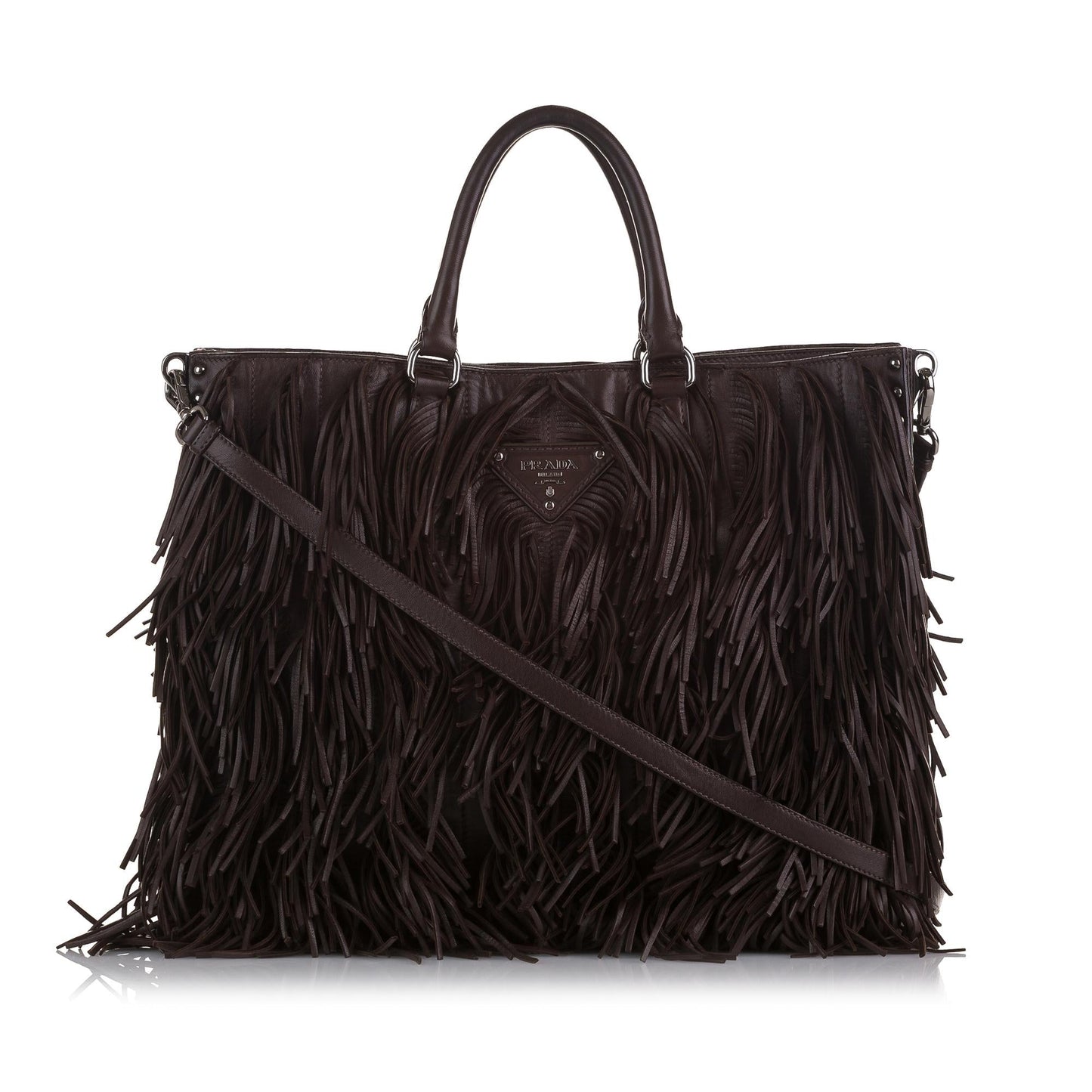 Prada Nappa Fringe Satchel (SHG-cqu8wr)