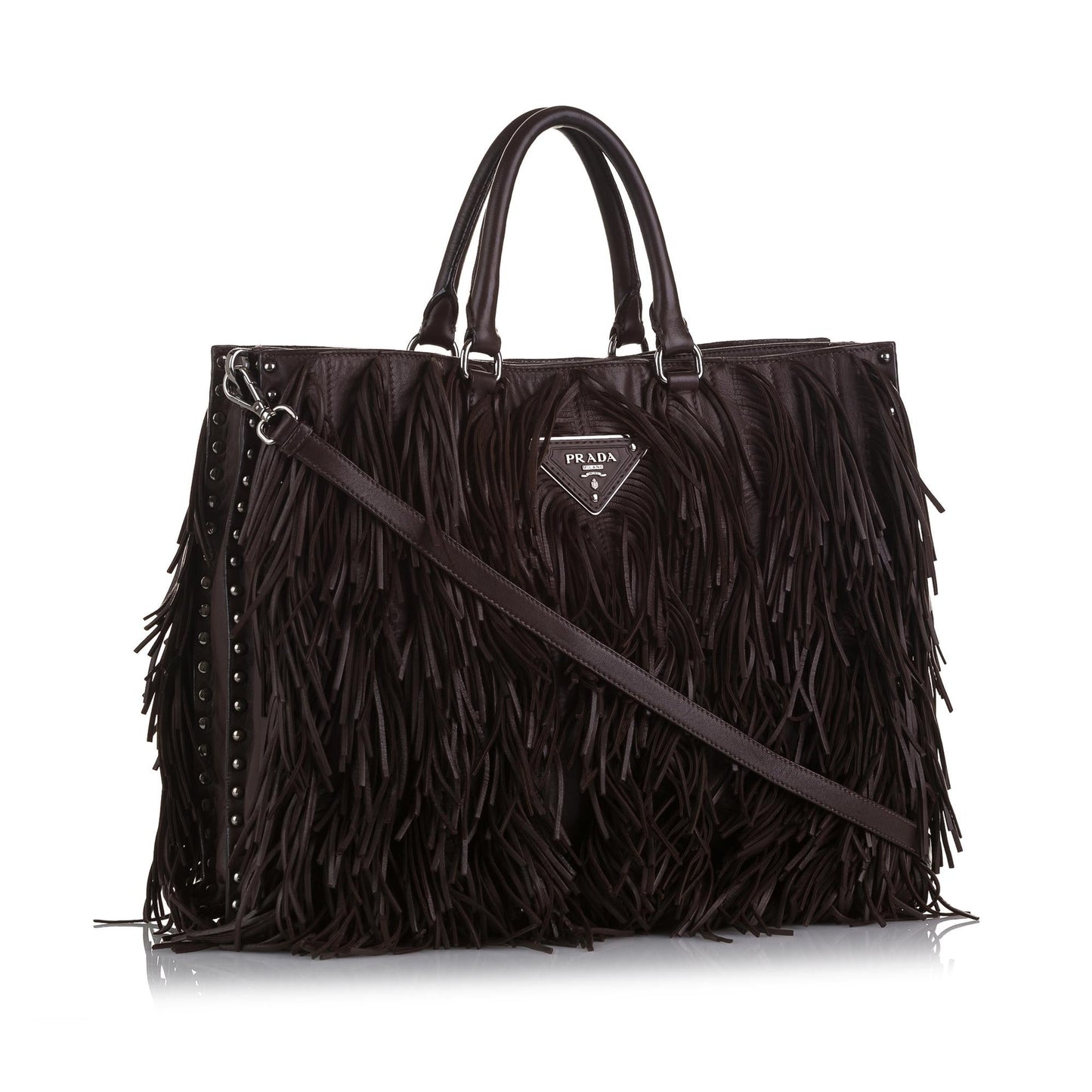 Prada Nappa Fringe Satchel (SHG-cqu8wr)