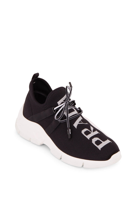 PRADA XY LOGO KNIT SNEAKERS