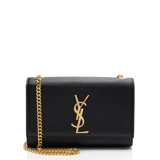 Saint Laurent Grain de Poudre Monogram Kate Small Shoulder Bag (SHF-TDZTnZ)