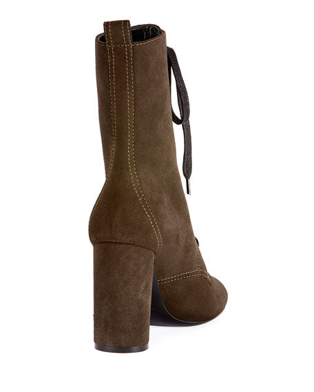 Saint Laurent LouLou Suede Lace-Up Boot