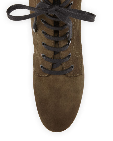 Saint Laurent LouLou Suede Lace-Up Boot