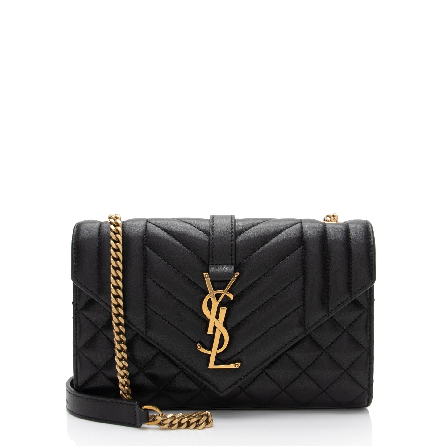 Saint Laurent Mixed Matelasse Lambskin Monogram Small Shoulder Bag (SHF-gYiuTh)
