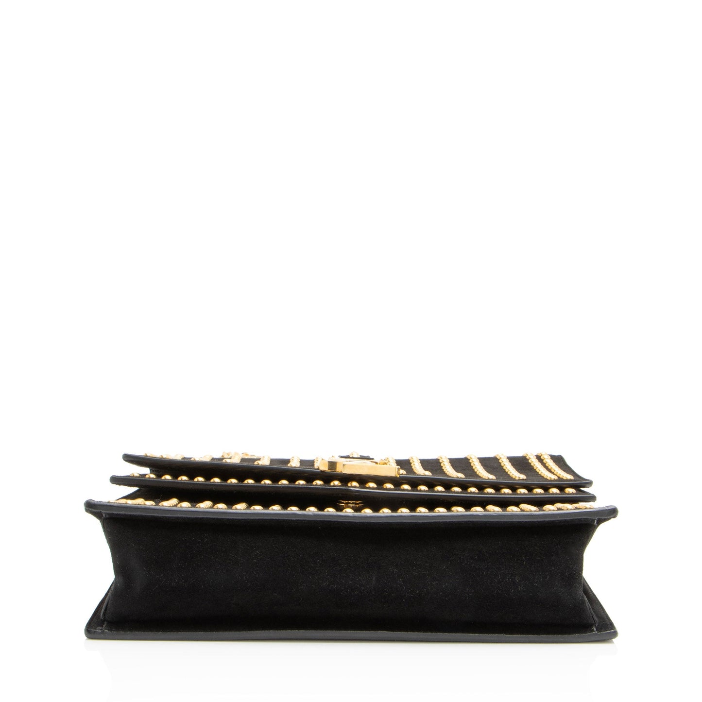 Saint Laurent Studded Suede Monogram Sulpice Medium Shoulder Bag (SHF-UVcBSf)