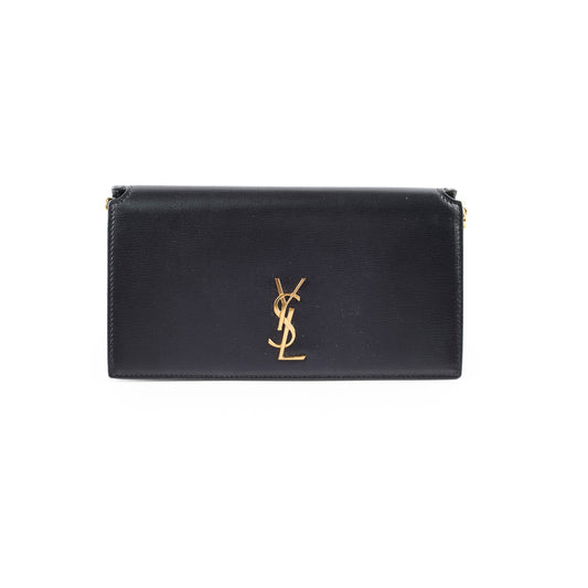 Saint Laurent Mini Phone Case On Chain Black