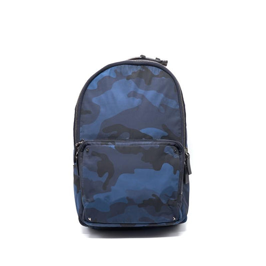Valentino Garavani Leather-Trimmed Camouflage-Print Nylon Backpack