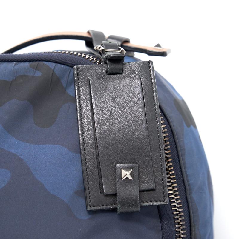 Valentino Garavani Leather-Trimmed Camouflage-Print Nylon Backpack