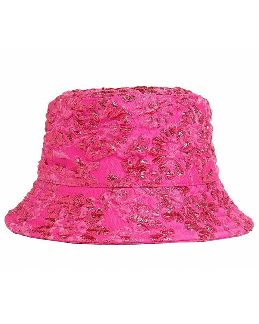 Valentino Garavani Floral Brocade Bucket Hat Women Fuchsia Fuchsia