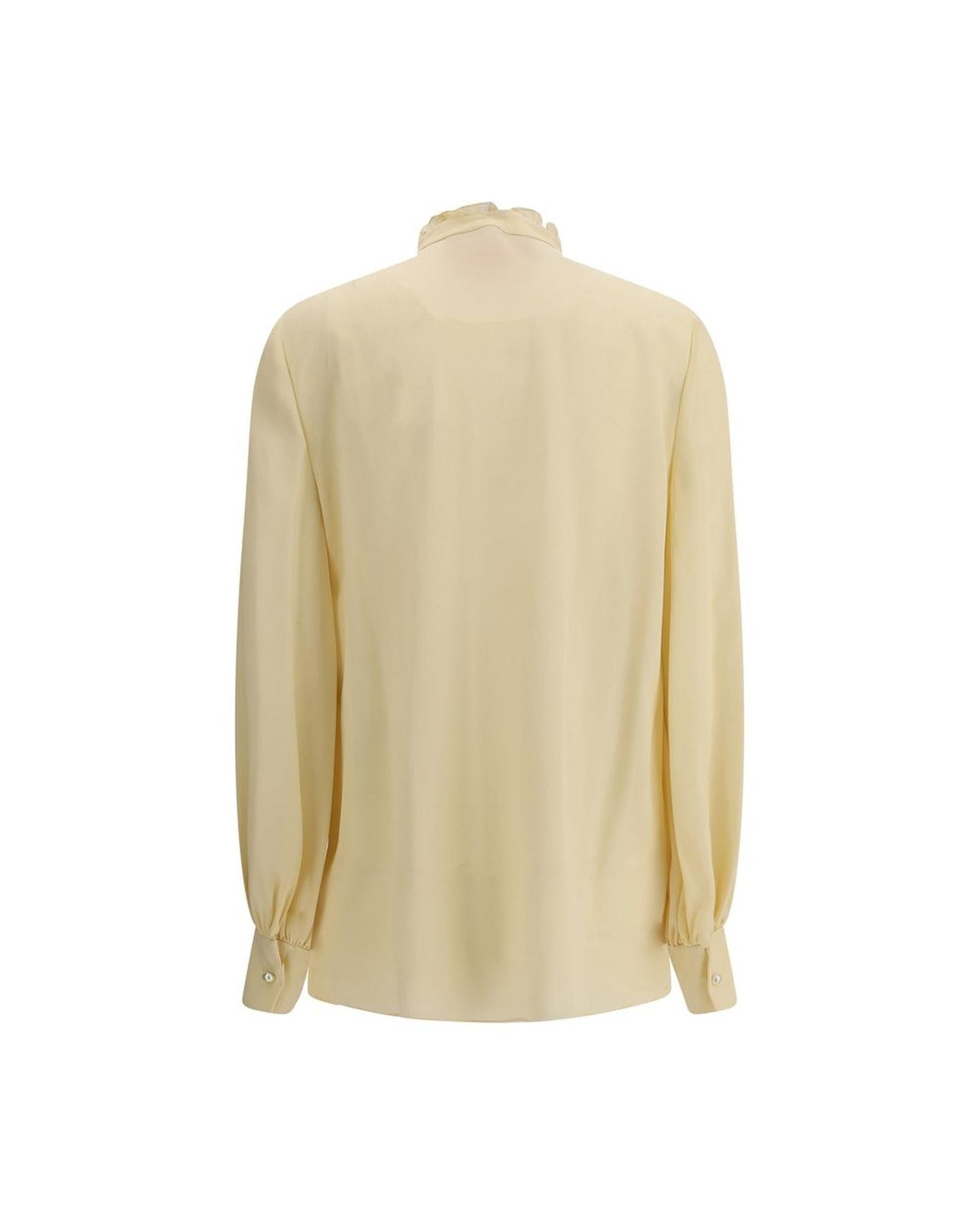 Valentino Silk Blouse with Pearl Accents Women Cream Shirts