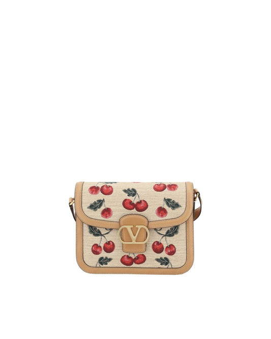 Valentino Garavani Roman Stud Cherry Print Shoulder Bag Women Multicolor ONE SIZE Multicolor