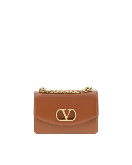Valentino Garavani Roman Stud Shoulder Bag Women Brown ONE SIZE Brown