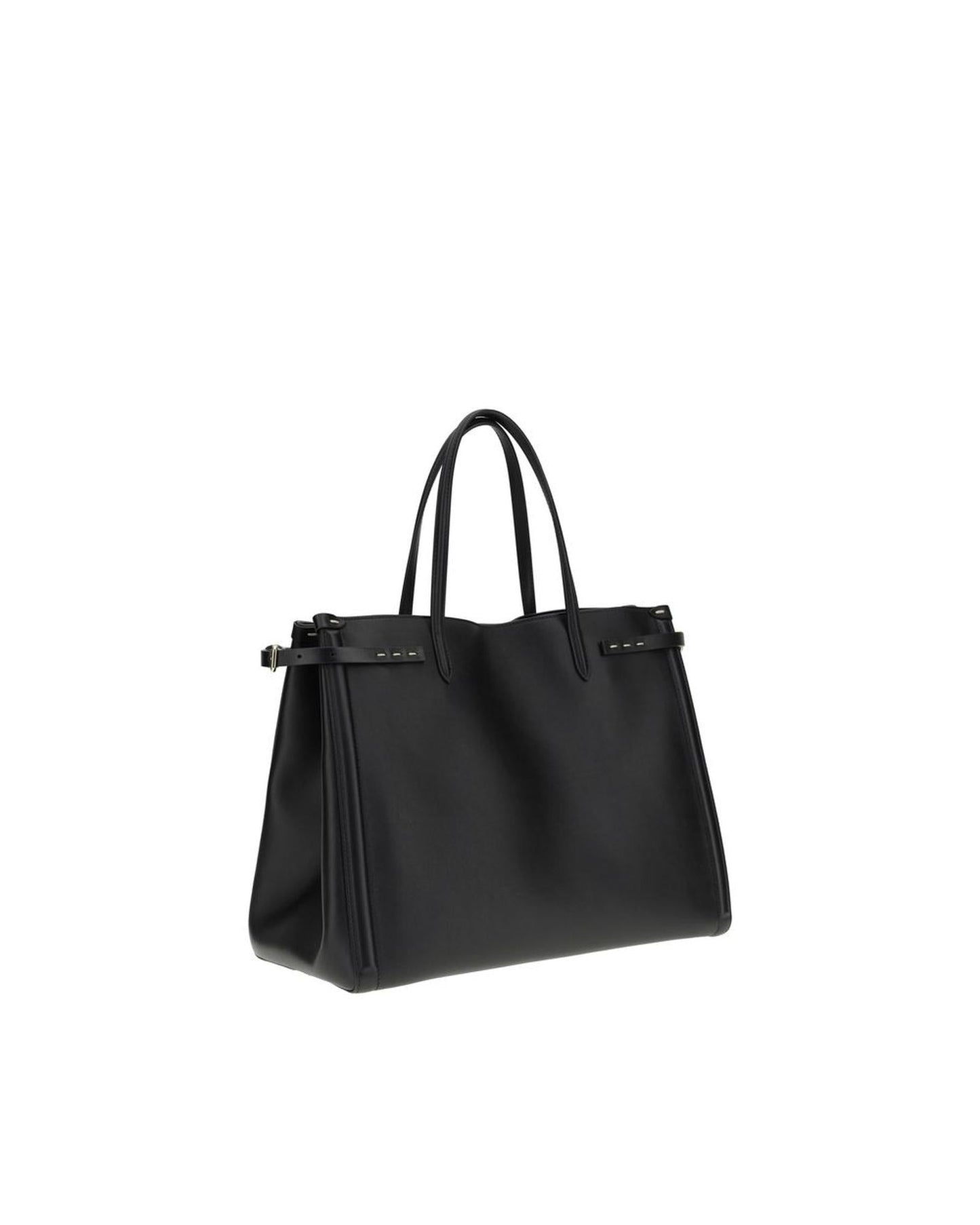 Valentino Garavani Roman Stud Small Tote Leather Women Black Handbags
