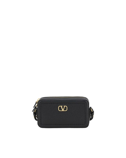 Valentino Garavani Roman Stud Camera Bag Leather Women Black Wallets & Pouches ONE SIZE Black
