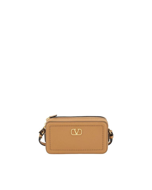 Valentino Garavani Roman Stud Camera Case Crossbody Women Brown Wallets & Pouches ONE SIZE Brown