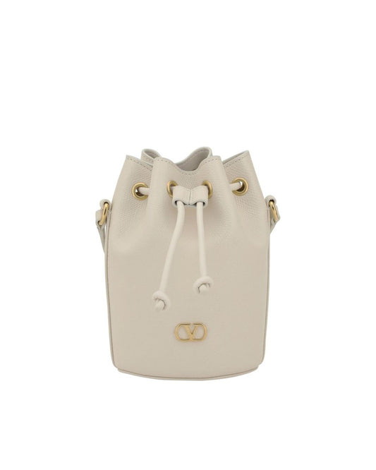 Valentino Garavani Roman Stud Mini Bucket Bag Women Cream Wallets & Pouches ONE SIZE Cream