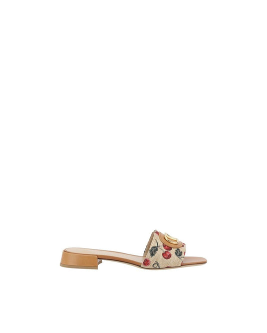 Valentino Garavani Roman Stud Cherry Print Slide Sandal Women Multicolor Multicolor