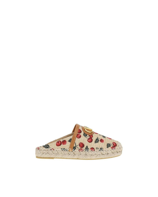Valentino Garavani Cherry Print Espadrille Flats Women Multicolor Sandals Multicolor
