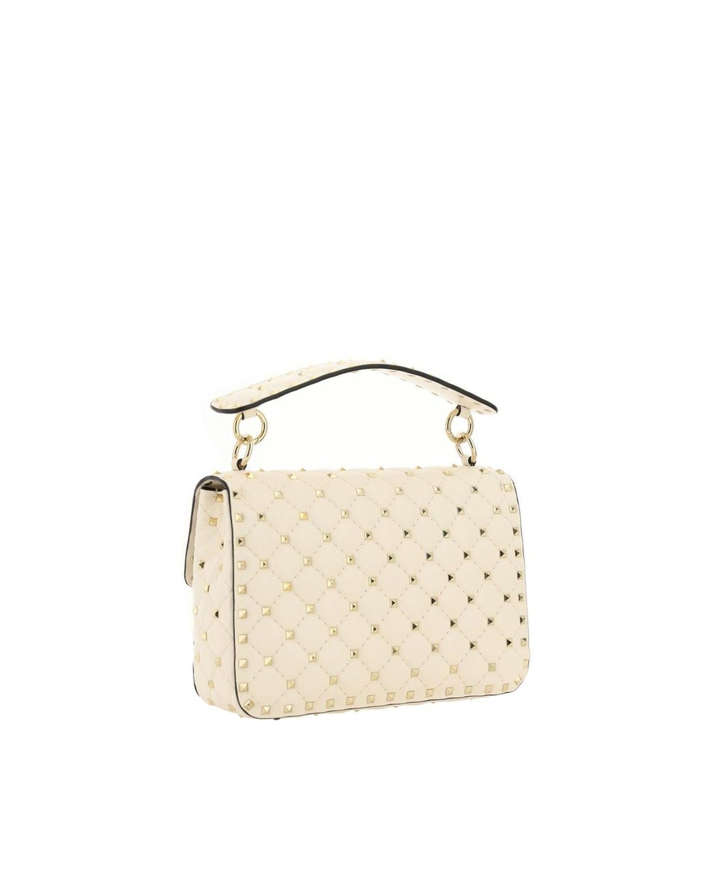 Valentino Garavani Rockstud Spike Leather Shoulder Bag with Studded Strap and Flap Closure
