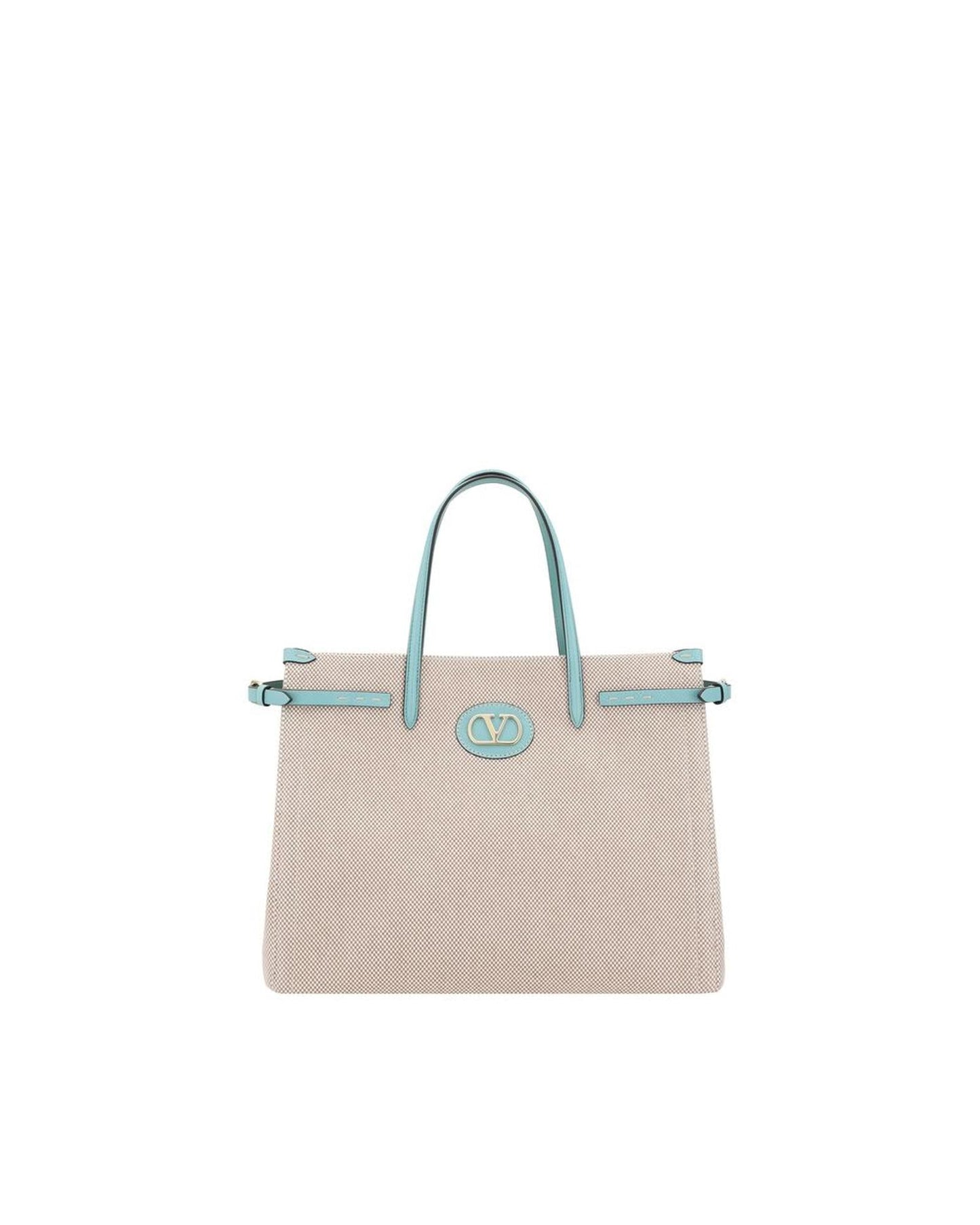 Valentino Garavani Elegant Cotton Tote Bag with Adjustable Width and Removable Shoulder Strap Women Multicolor Shoulder Bags ONE SIZE Multicolor