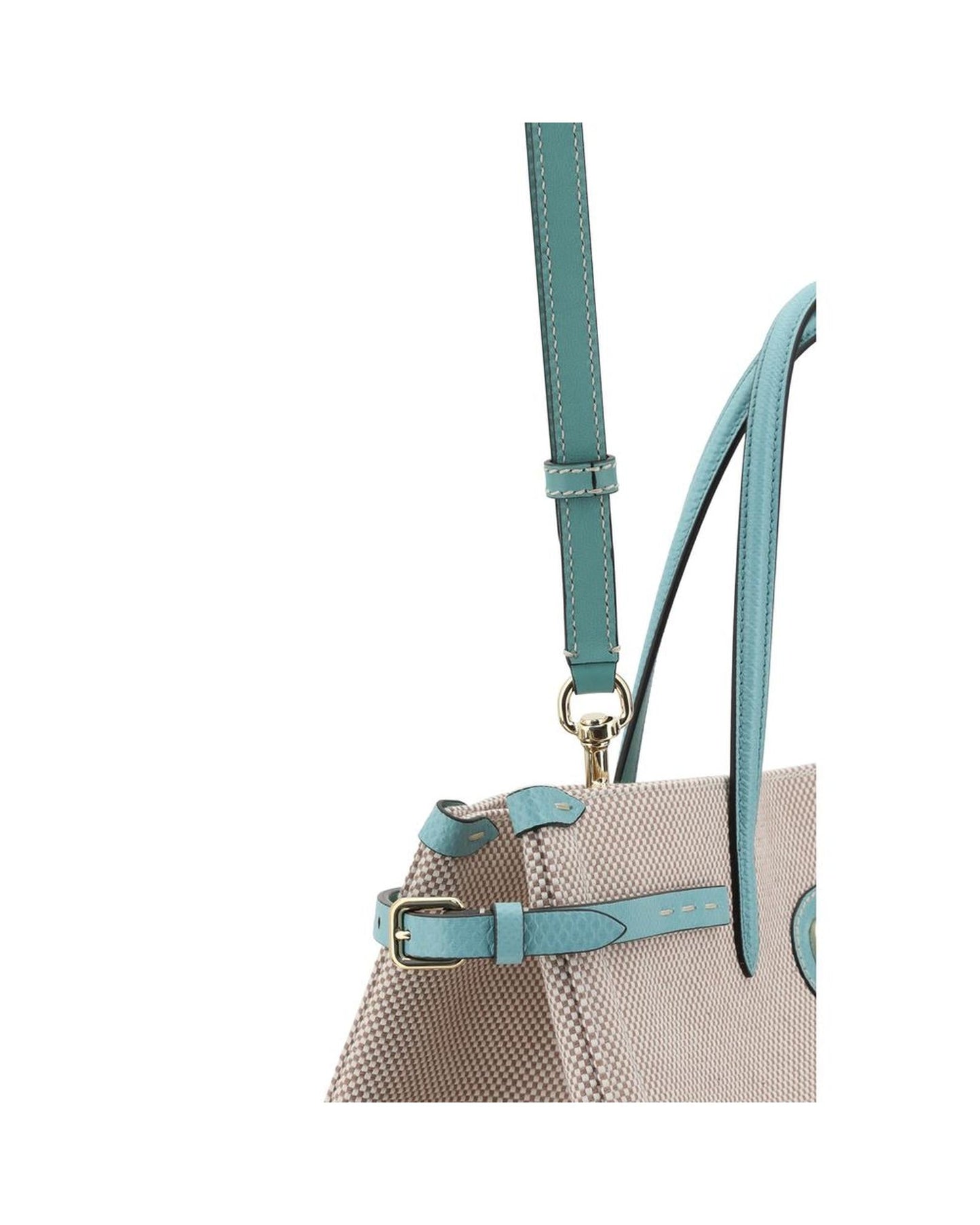 Valentino Garavani Elegant Cotton Tote Bag with Adjustable Width and Removable Shoulder Strap Women Multicolor Shoulder Bags