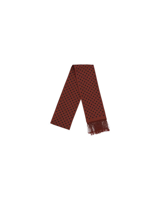 Valentino Garavani Silk Polka Dot Scarf Men Bordeaux Scarves & Shawls One Size Bordeaux