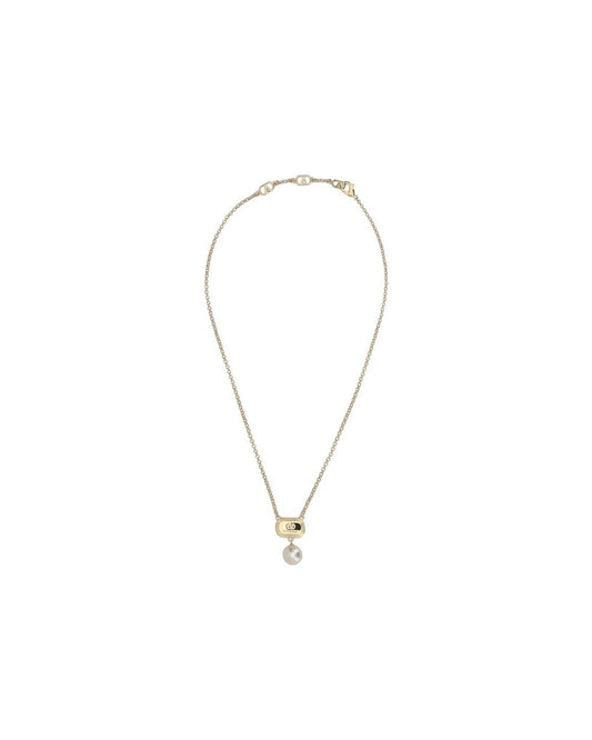 Valentino Garavani Pearl Pendant Necklace Men Gold Others Gold
