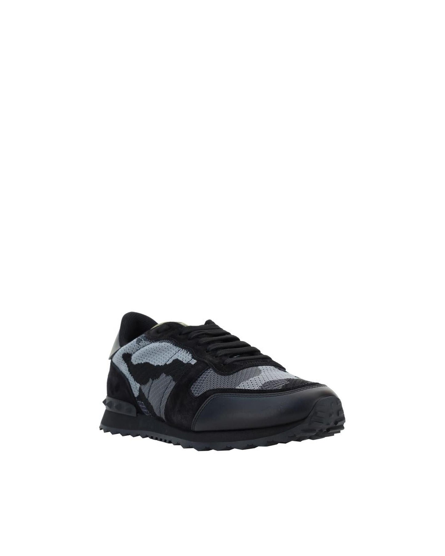 Valentino Garavani Camouflage Open Sneakers Casual Design Men Black