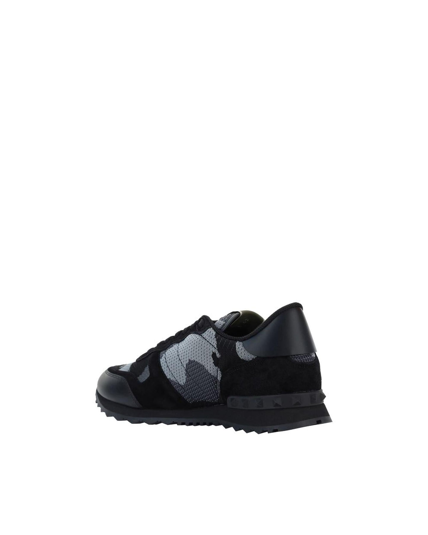Valentino Garavani Camouflage Open Sneakers Casual Design Men Black